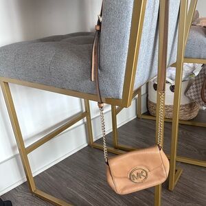 Vintage Michael Kors Tan Leather Crossbody Bag